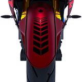 2 Adet Sport Tasarımlı Motosiklet Çamurluk Sticker Reflektif, Floresan, Parlak Düz, Özel Renkler Çınar Extreme Jet Siyah