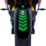 2 Adet Sport Tasarımlı Motosiklet Çamurluk Sticker Reflektif, Floresan, Parlak Düz, Özel Renkler Çınar Extreme Orman Yeşili