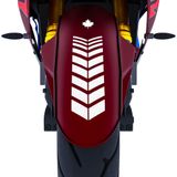 2 Adet Sport Tasarımlı Motosiklet Çamurluk Sticker Reflektif, Floresan, Parlak Düz, Özel Renkler Çınar Extreme Reflektif Gri