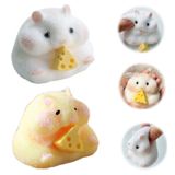 2 adet Squishy Hamster Squeeze Oyuncaklar, Kawaii Squishies PVC Oyuncaklar, Stres Giderici Kürk Topu OPP Çocuklar için Ambalaj Hediyeleri Genç Fidget Oyuncaklar (2 adet Hamster)