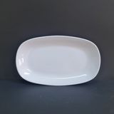 2 Adet Standart Melamin Kayık Tabak Orta Salata Tabağı 33X20 cm - Beyaz - 33 x 20 cm