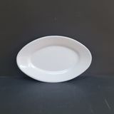 2 Adet Standart Melamin Oval Kayık Tabak Orta Salata Tabağı 16X25 cm - Beyaz - 16 x 25 cm