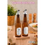 2 Adet Standlı Yağlık Yağdanlık Takımı ROYALEKS-YST354 - Çok Renkli