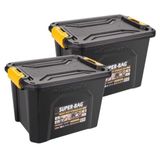 2 Adet Süper Sağlam 18 Litre Profesy Saklama Kutusu 39x30x26h MD4034 Çok Amaçlı Kullanım için Sandık