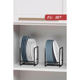 2 Adet Tabaklık Rafı Tabak Kurutmalık Mutfak ve Tezgah Düzenleyici Bulaşıklık Organizer Standı
