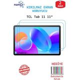 2 ADET TCL NXTPAPER 11-TAB 11 Tablet İçin Tam Uyumlu Ekran Koruyucu Cam Nano HD Esnek Kırılmaz