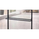 2 Adet Tel Panoya Geçen Sık Telli Tel Raf Siyah 20X60 Cm Teşhir
