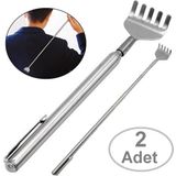 2 Adet Teleskobik Sirt Kasiyici Metal Kasagi Kasima Aleti Sirt Kasima Aparati Metal 51 Cm