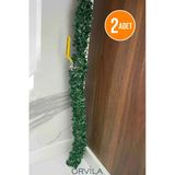 2 Adet - Telli Sarmaşık Yaprak Şerit Yapay Çiçek Sarmaşık Süsleme Çiçeği - 2X7 Metre (14 Metre)