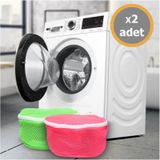 2 Adet Ultra Lüx Sütyen Ve Çamaşır Yıkama Filesi Çok Renkli