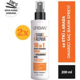 2 Adet Urban Care Shake N Repair 10 İn 1 Onarıcı Etkili Durulanmayan Saç Bakım Spreyi 200 Ml