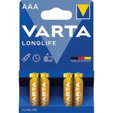 2 Adet Varta Longlife 4'lü Ince Alkalin Pil
