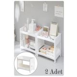 2 Adet Venedik 2 Katli Masa Ustu Duzenleyici Taki Makyaj Rafi Ofis Organizeri Banyo Parfum Standi