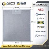 2 Adet Vestel Rustik Aspiratör Davlumbazı Yağ Filtresi 267 X 305 Mm Kaset Süzgeç Filtre Teli