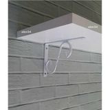 2 Adet Vidaları İle Tam Set Süper Kalite Güçlü Metal Sağlam L Model Ferforje Raf Ayağı 23x30cm Beyaz
