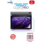 2 ADET Vorcom QuartzPro QuartzLITE 10.1" Tablet Tam Uyumlu Ekran Koruyucu Cam Nano HD Esnek Kırılmaz
