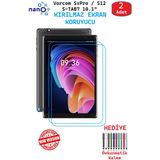 2 ADET Vorcom S12-SXPro STab7 10.1" Tablet İçin Tam Uyumlu Ekran Koruyucu Cam Nano HD Esnek Kırılmaz