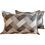 2 Adet Yastık Kılıfı 50X70 Gizli Fermuarlı - 50 x 70 cm - Kahverengi