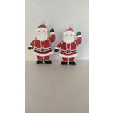 2 Adet Yılbaşı Süsü Hediyelik El Boyama Noel Baba Biblo Figür 22cm 20cm