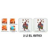 2 Adet Yıldızlı Noel Cücesi Cep Sobası,El Isıtıcı,Sıcak Su Torbası Pvc 10X9,5Cm