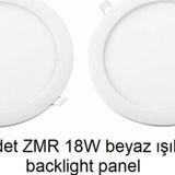 2 Adet Zmr 18W Beyaz Işık Slım Backlıght Panel Armatür