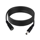 2 adet/5ft DC5.5X 2.1mm, 12V 5A varil konektörü 16AWG erkek dişi DC uzatma kablosu güneş paneli, yönlendirici, LED uzatma kablosu, ışık şeridi, projektör, yazıcı