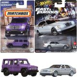 2 Araç Mercedes Benz Set - Hot Wheels Premium 500 Sel & Matchbox G 550 (1/64), Oyuncak Araba - Çok Renkli