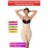 2 Beden İncelten Askılı Toparlayıcı Sıkılaştırıcı Vücut Şekillendiren Kadın Fermuarlı Tam Boy Korse