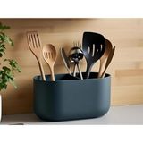 2 Bölmeli Modern Mutfak Eşyası Tutucu – Masaüstü ve Tezgâh Düzenleyici, Şık Organizer Modern kitchen utensil holder with 2 compartments