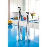 2 Boy Mutfak Maşası - Mangal Barbekü Maşası - Izgara Maşası Tava Maşası Çelik 18 ve 36 cm 721809 - 24+36 CM