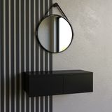2 Çekmeceli 100CM Modern Dresuar, Makyaj Masası, Konsol,duvarrafı Mdf - Siyah