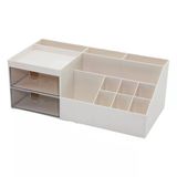 2 Çekmeceli + 12 Bölmeli Plastik Makyaj - Takı Organizer 12X24cm-- Y: 4-6-7-8-9Cm (5433)