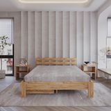 2 Çekmeceli Letto Atlantik Mdf Set Karyola | Tek ve Çift Kişilik Yatak Uyumlu, Kolay Kurulum - Beyaz - 200 x 200 cm