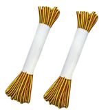 2 ÇİFT- 120 cm, Yuvarlak, Fitilli, Örme,Gryder, Cat vb. Bot, Bağcıkları (Açık Sarı + Tatlı Kahve)