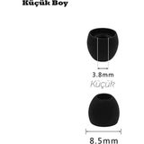 2 Çift 4-Adet Kulaklık Silikonu Samsung Uyumlu-Küçük 8.5mm - Beyaz