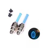 2 Çift (4 Adet) Mavi Led Işıklı Hareket Sensörlü Işıklı Bisiklet Araba Motor Sibop Kapağı Lambası