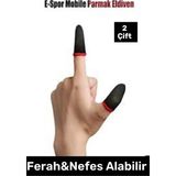 2 Çift Ter Geçirmez Parmak Eldiveni, Dikişsiz Dokunmatik Ekranlı Oyun Kontrolörü