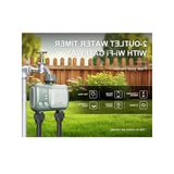 2 Çıkışlı Akıllı Bahçe Sulama Bilgisayarı, Wifi Hub'lı Otomatik Su Zamanlayıcısı, Çim Ve Bahçe İçin Ipx5 Su Geçirmez Sistem