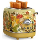 2 Dilim Retro Ekmek Kızartma Makinesi, 6 Kademeli, 3 Fonksiyon - Gri