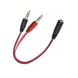 2 Erkek 1 Dişi 3.5mm Kulaklık Mikrofon Ayırıcı Pc Dizüstü Mic Audio Y Splitter Kablosu Headset
