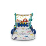 2 In 1 Piano Rack & Walker Mavi - Eğitici Bebek Aktivite Masası ve İlk Adım Yürüteç (Piyanolu Oyun Halısı)