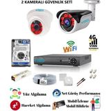 2 Kameralı 320 GB HDD Dahil Ahd 5 Mp Ultrahd Güvenlik Kamerası Full Hd Seti TEICO-6202