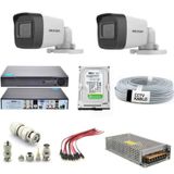 2 Kameralı Hikvision Güvenlik Kamerası Full Set