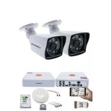 2 Kameralı Set 5Mp Ahd Sony Seculensli 1080P Full Hd 6 Atom Led Güvenlik Kamerası - Gece Görüş, Plastik Kasa