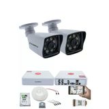 2 Kameralı Set 5Mp Sony Seculensli 1080P Full Hd 8 Ultra Warm Led Ahd Güvenlik Kamerası - Gece Renkli, Colorvu Teknolojisi, Plastik Kasa