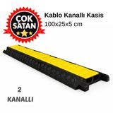 2 Kanallı Yol Kasisi, Kablo Kanallı Hız Kesici 100 x 25 x 5 cm