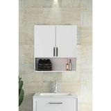 2 Kapaklı, Aynasız Moda Banyo Lavabo Dolabı, Aynasız Üst Dolabı Beyaz