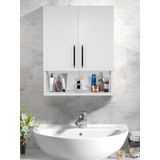 2 Kapaklı Banyo Dolabı, Çok Amaçlı Dolap, Banyo Ecza Dolabı ,beyaz, Asudehome Beyaz