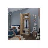 2 Kapaklı Elbise Dolabı - Genç Odası Dolabı Çam 80 Cm