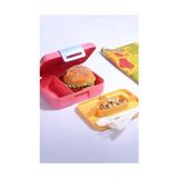 2 Katlı Bento Öğle Yemeği Kutusu, 1.6 Litre, 3 Bölmeli, Bpa Içermeyen Pp Plastik, Çatal Bıçak Kaşık Hediyeli (Pembe) - Kestane Akaju - Option-1